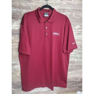 Nike Golf Polo Shirt "Smirnoff" Maroon Polyester Size XL Dri-Fit Mens